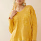 Rosalee V-Neck Top In Yellow