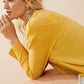 Rosalee V-Neck Top In Yellow