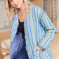 Earlene Striped Button Top