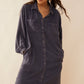 April Snow Button Dress