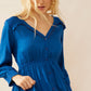 Nova Bleu Drop Waist Embroidered Dress