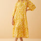 Eliana Gold Empire Dress