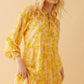 Eliana Gold Empire Dress