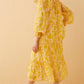Eliana Gold Empire Dress