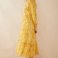 Eliana Gold Empire Dress