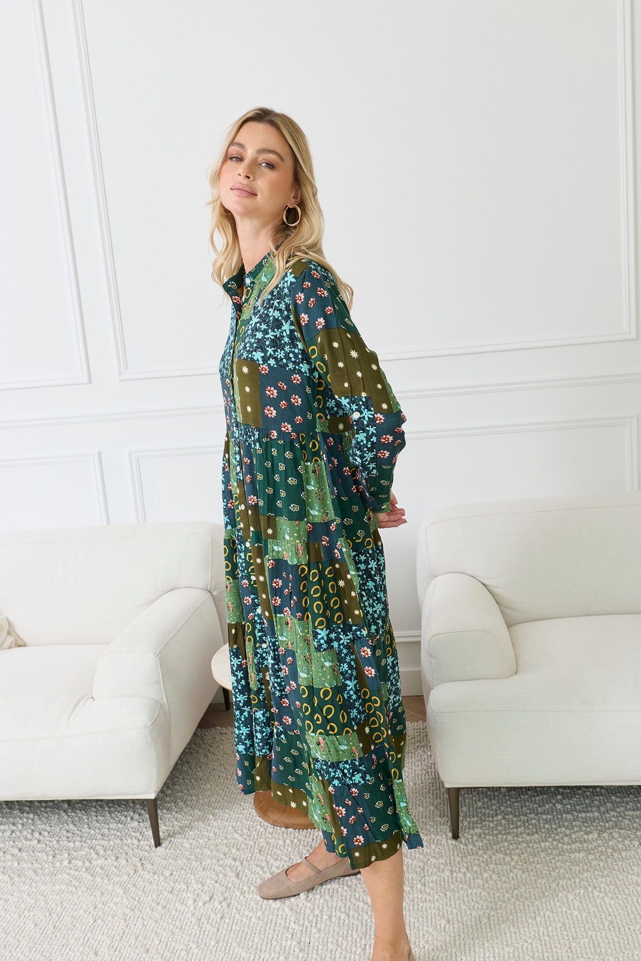 Julianna Colorblock Drop Waist Dress