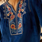 Juliana Azure Embroidered Top