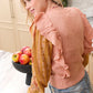 Penelope Ruffled Sweater in Peach