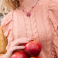 Penelope Ruffled Sweater in Peach