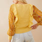 Penelope Ruffled Sweater in Sunrise Yellow