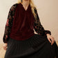 Marthia Velvet V-Neck Top