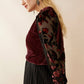 Marthia Velvet V-Neck Top
