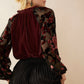 Marthia Velvet V-Neck Top