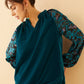 Zandra Velvet V-Neck Top