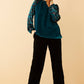 Zandra Velvet V-Neck Top