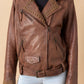 Aansila Leather Jacket In Chocolate Brown