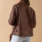 Aansila Leather Jacket In Chocolate Brown