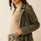 Aansila Leather Jacket In  Fern Grotto Green