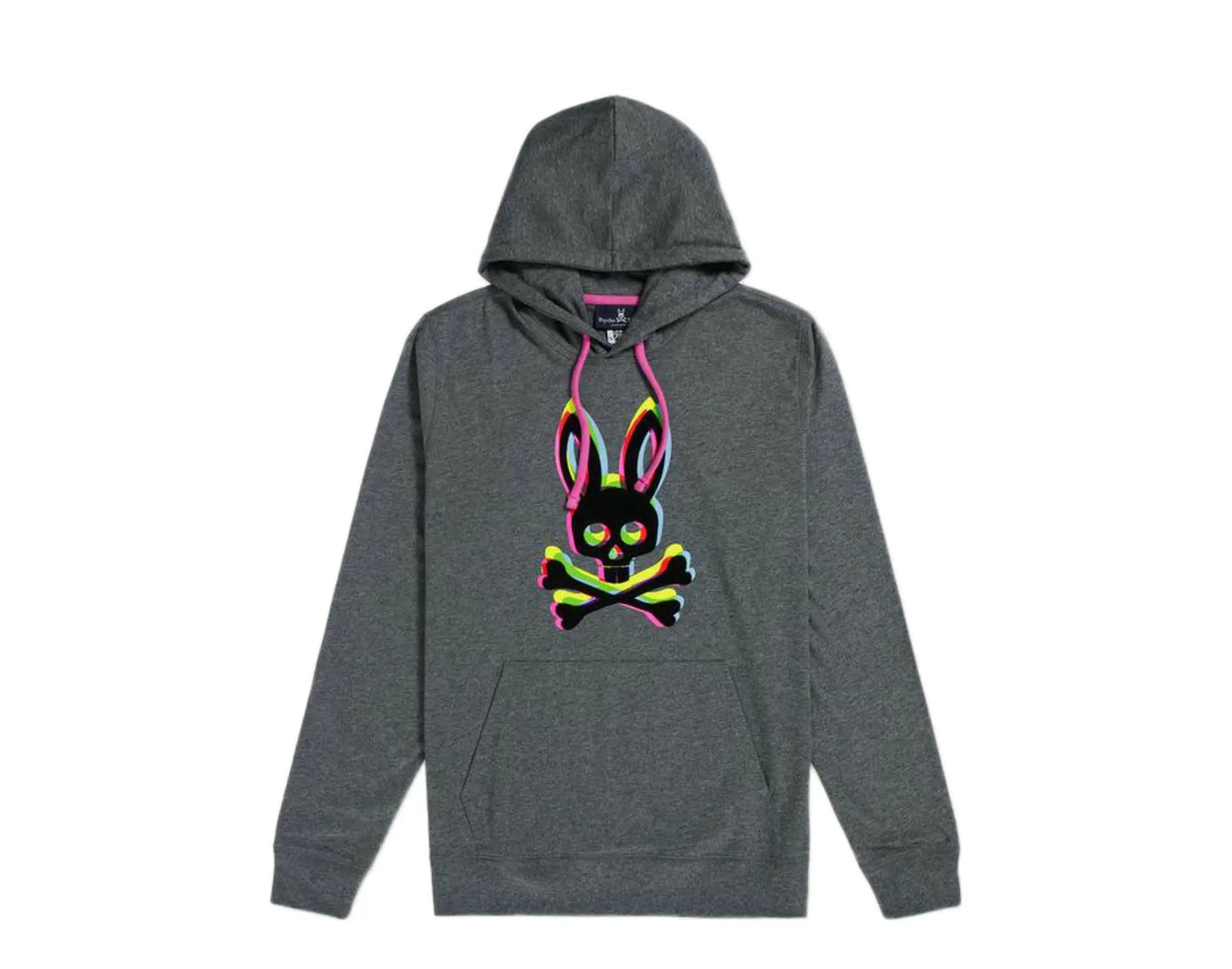 Psycho Bunny Holloway Men Hoodie Heather Silver