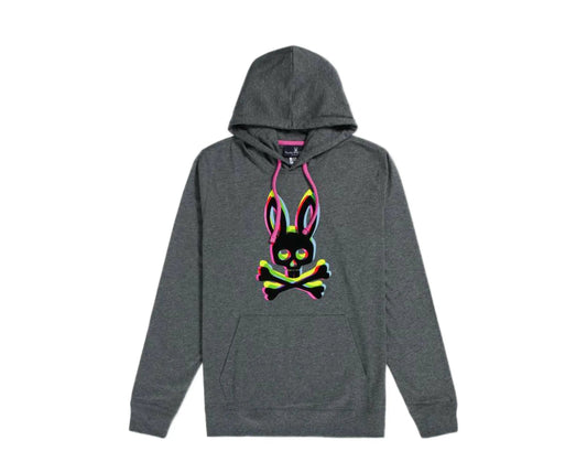 Psycho Bunny Holloway Men Hoodie Heather Silver