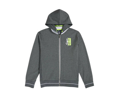 Psycho Bunny Dovedale Zip-Up Men Hoodie Heather Storm/Lime