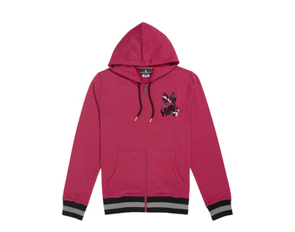 Psycho Bunny Howgate Camo Zip-Up Men Hoodie Cranberry