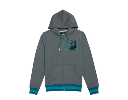Psycho Bunny Howgate Camo Zip-Up Men Hoodie Magnet Grey