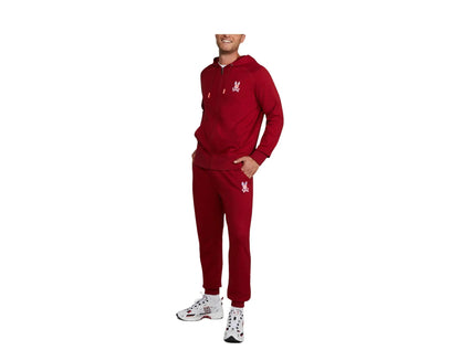 Psycho Bunny Bennett Full Zip Men Hoodie Mulled Wine
