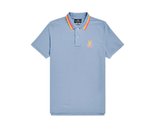 Psycho Bunny Surrey Men Polo Shirt Cayman Blue