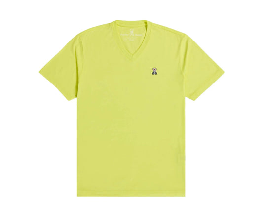 Psycho Bunny Norbury Tipped Crew Neck Men T‑Shirt Lemon Tonic