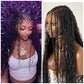 Crush Bohemian Cornrow Braided Wig, Swiss Full Lace, Black Color, Waist Length, Standard Density.