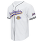 Pro Standard LA Lakers Script Tail Mesh Button Down Shirt - White/Black