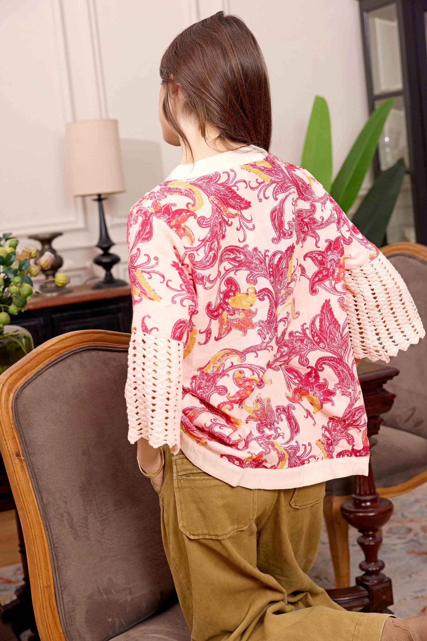 Ashley Flutter Top In Pink