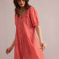 Dorothy's Dream Gingham Dress In Peach