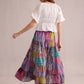 Love's Patchwork Skirt In Multicolor