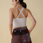 Isabella Paisley Patchwork Shorts In Red And Gray