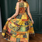 Savannah's Serendipity Patchwork Dress In Yellow