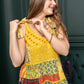 Savannah's Serendipity Patchwork Dress In Yellow