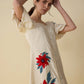 Emma Bloom Bouffant Dress In Off White