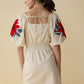 Emma Bloom Bouffant Dress In Off White