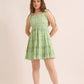 Madison's Spring A-Line Dress In Green
