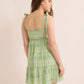 Madison's Spring A-Line Dress In Green
