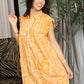 Kimberly Geometric Dress In Orange