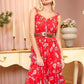 Rosalee's Meadow Dress In Red