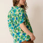 Elizabeth Floral Top Green And Off White