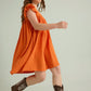 Ava's Hope Babydoll Dress In Orange