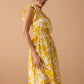 Jasmine Smile Assymetrical Dress In Yellow
