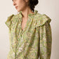 Morgan Mia Ruffled Top In Green