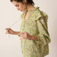 Morgan Mia Ruffled Top In Green