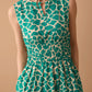 Destiny Pattern Empire Waist Dress In Turquoise